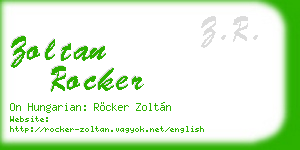 zoltan rocker business card